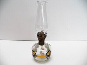 Vtg Lamplight Farms 50 Years Rural Electrification Clear Glass Kerosene Oil Lamp